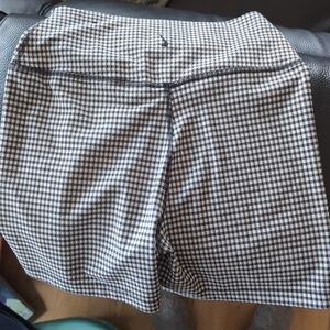 Nike Black and White Gingham Bike Shorts Size Medium